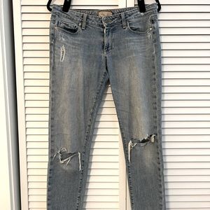 Paige Low Rise Ripped Jeans Size 30
